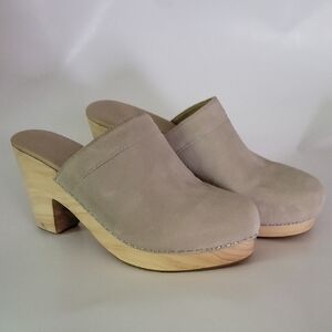 Free People Womens Wooden Heel Clogs Sz39eu Sz 9 Boho Festival